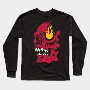 Skull fire Long Sleeve T-Shirt